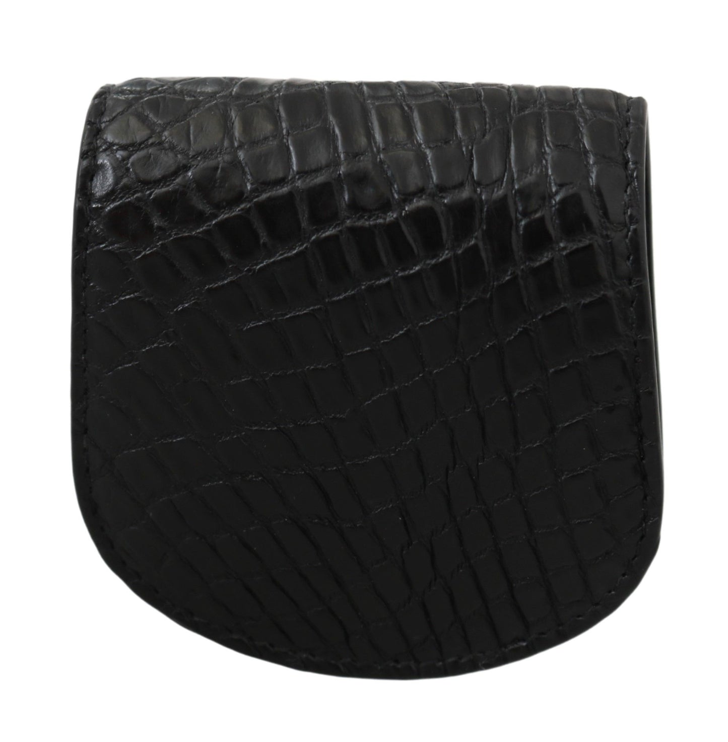 - Sleek Black Leather Coin Case Wallet