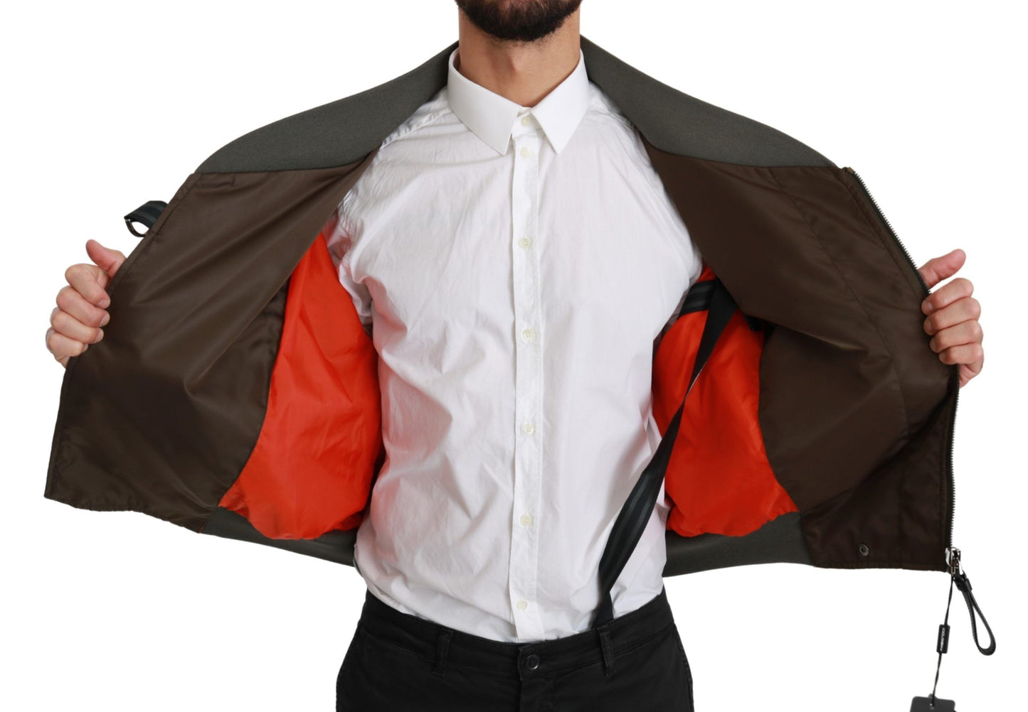 - Sequined Double-Breasted Bomber Jacket