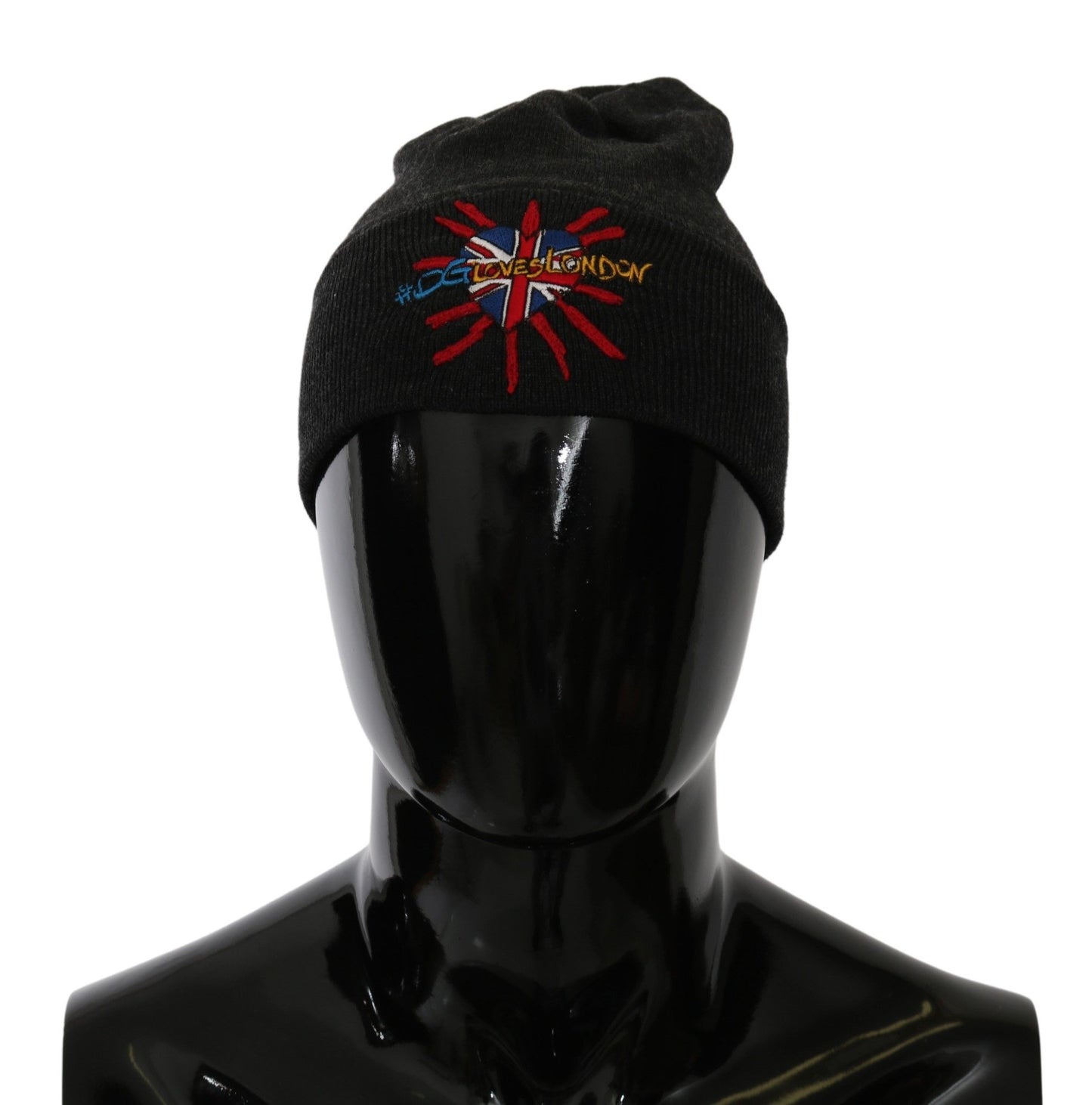 - Chic Gray Beanie with Exclusive Embroidery