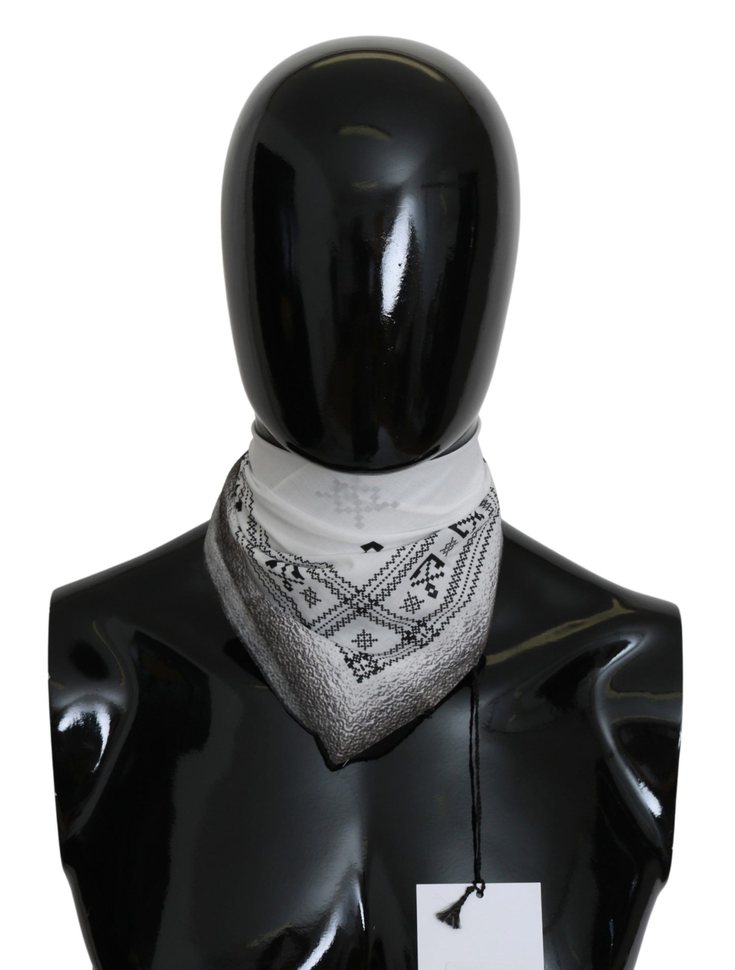 - Chic White Cotton Men's Scarf