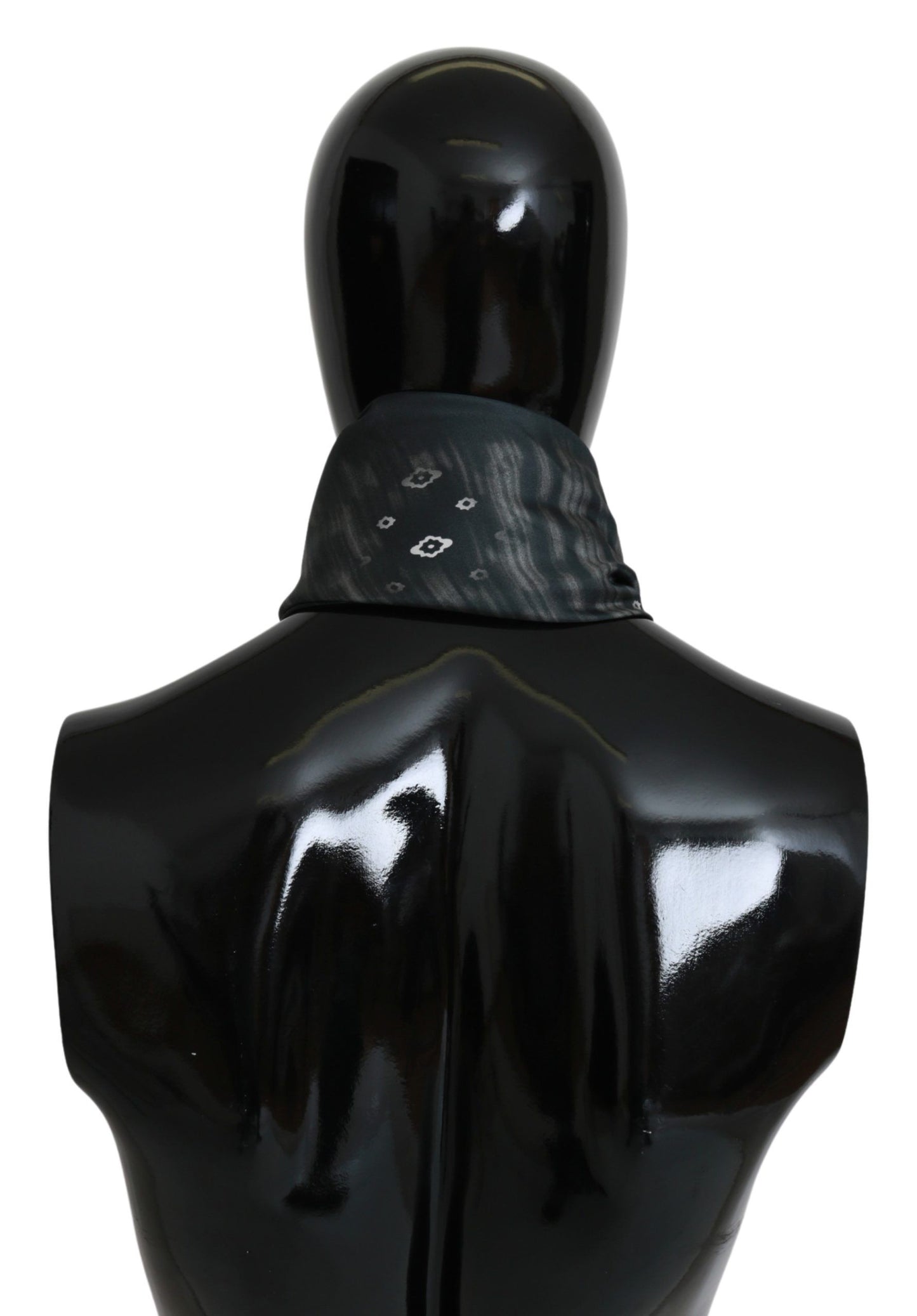 - Elegant Silk Printed Blue Scarf