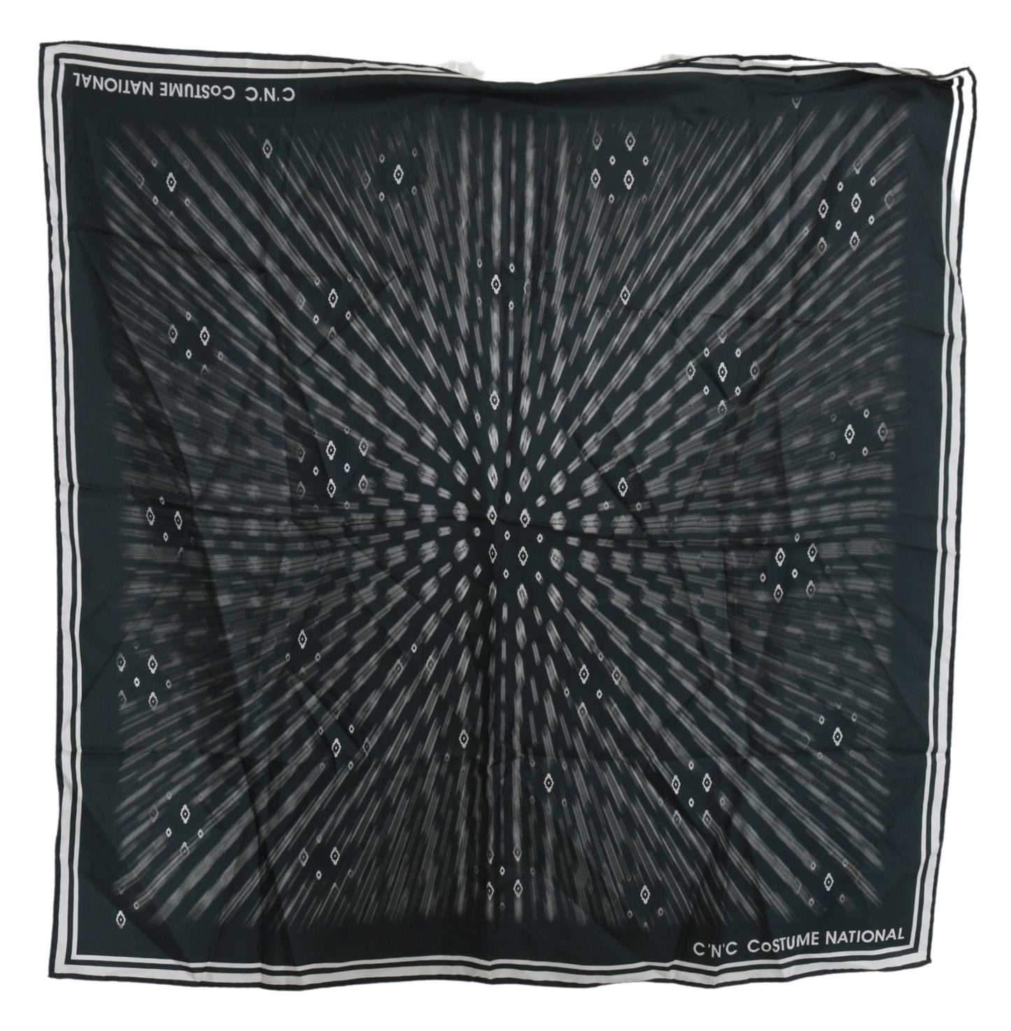 - Elegant Silk Printed Blue Scarf