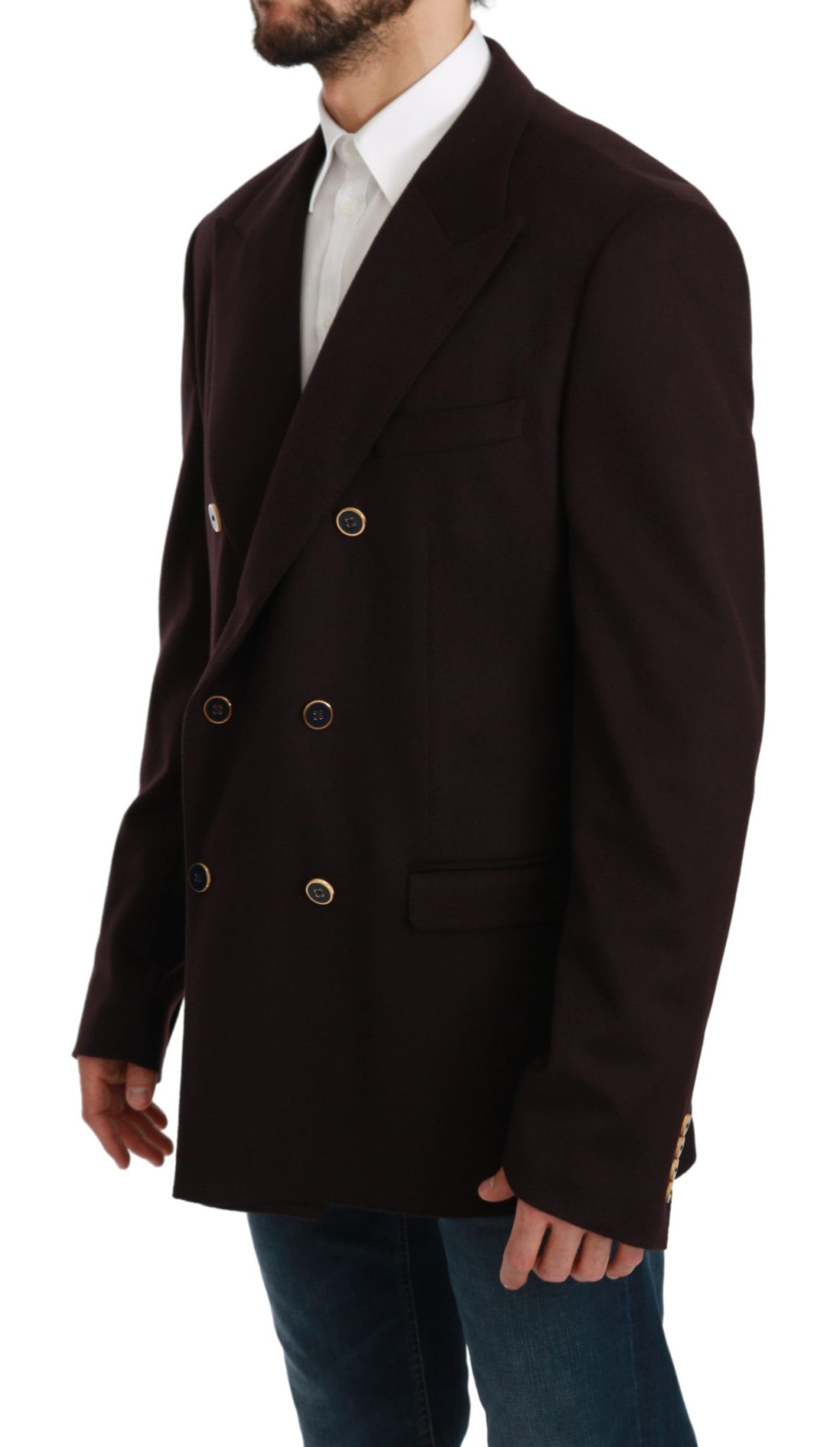 - Elegant Bordeaux Taormina Cashmere Blazer