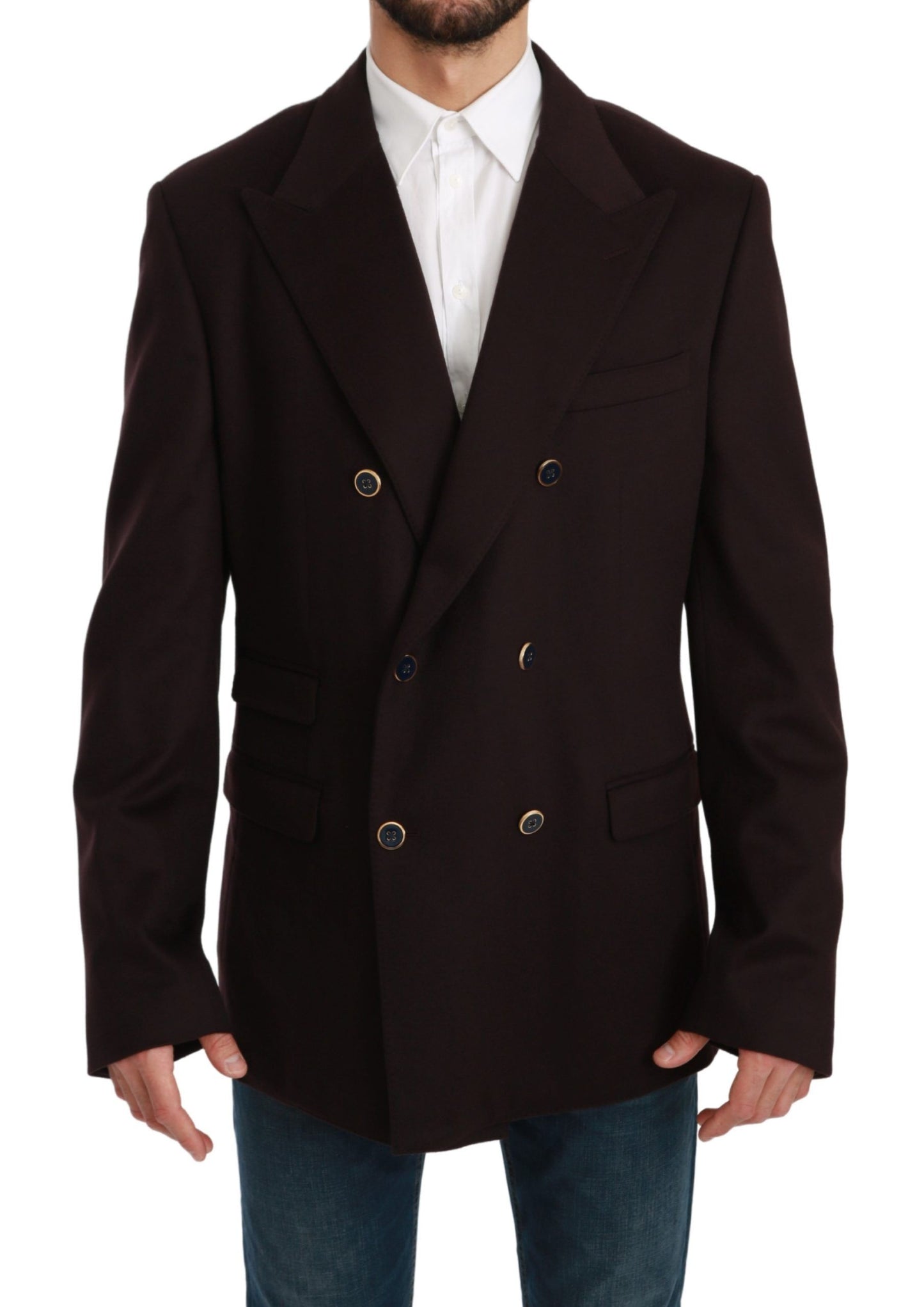 - Elegant Bordeaux Taormina Cashmere Blazer