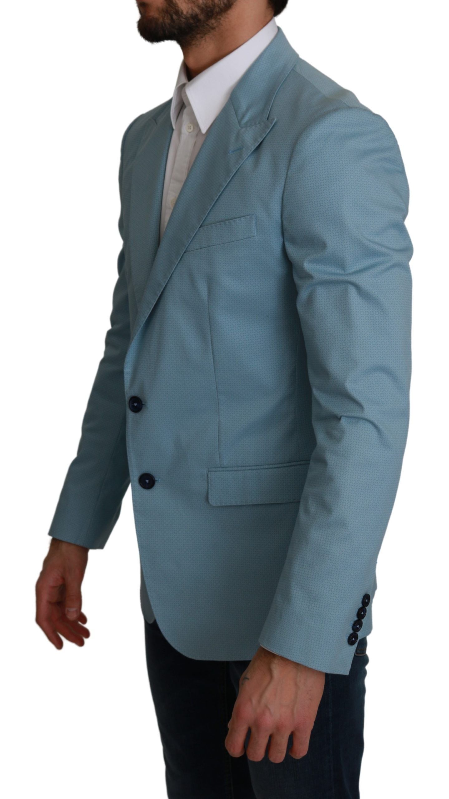 - Elegant Blue Fantasy Pattern Blazer