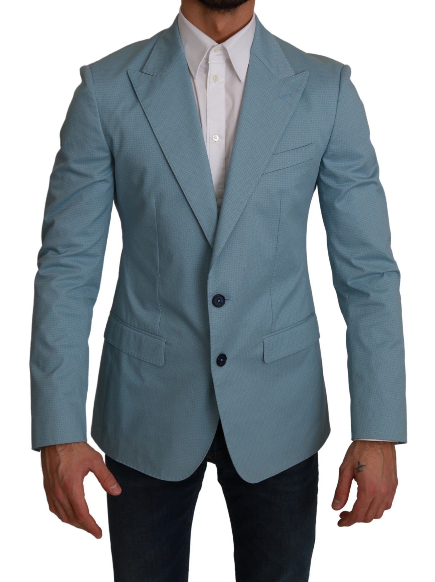 - Elegant Blue Fantasy Pattern Blazer