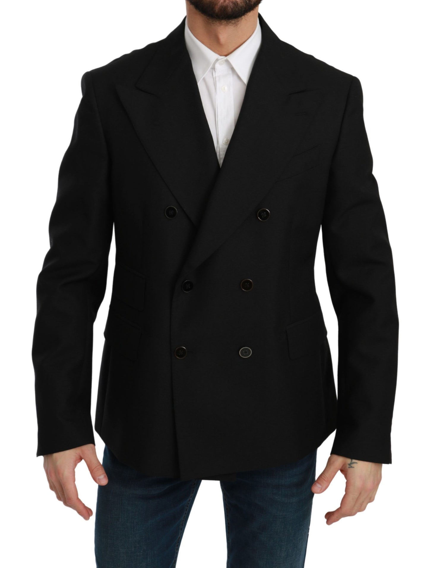 - Elegant Black Slim Fit Formal Blazer