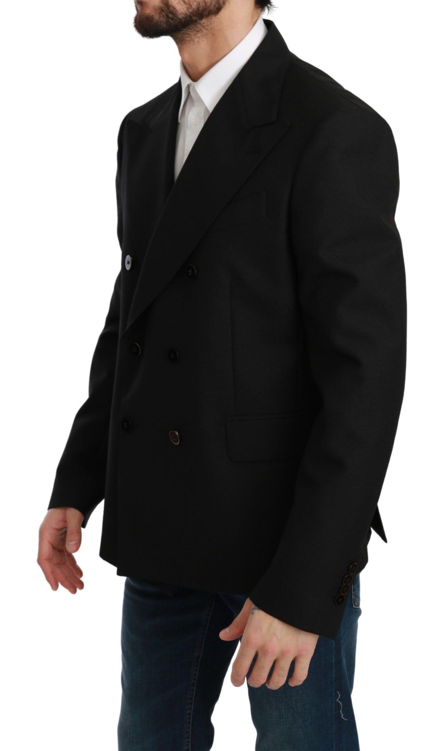 - Elegant Black Slim Fit Formal Blazer