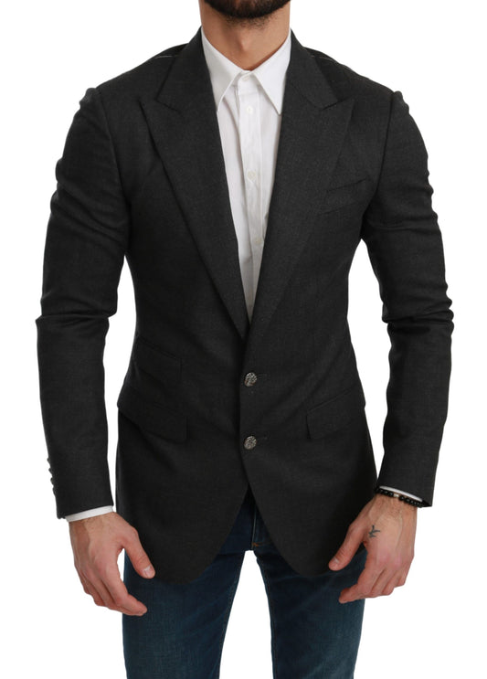 - Elegant Gray Slim Fit Formal Blazer