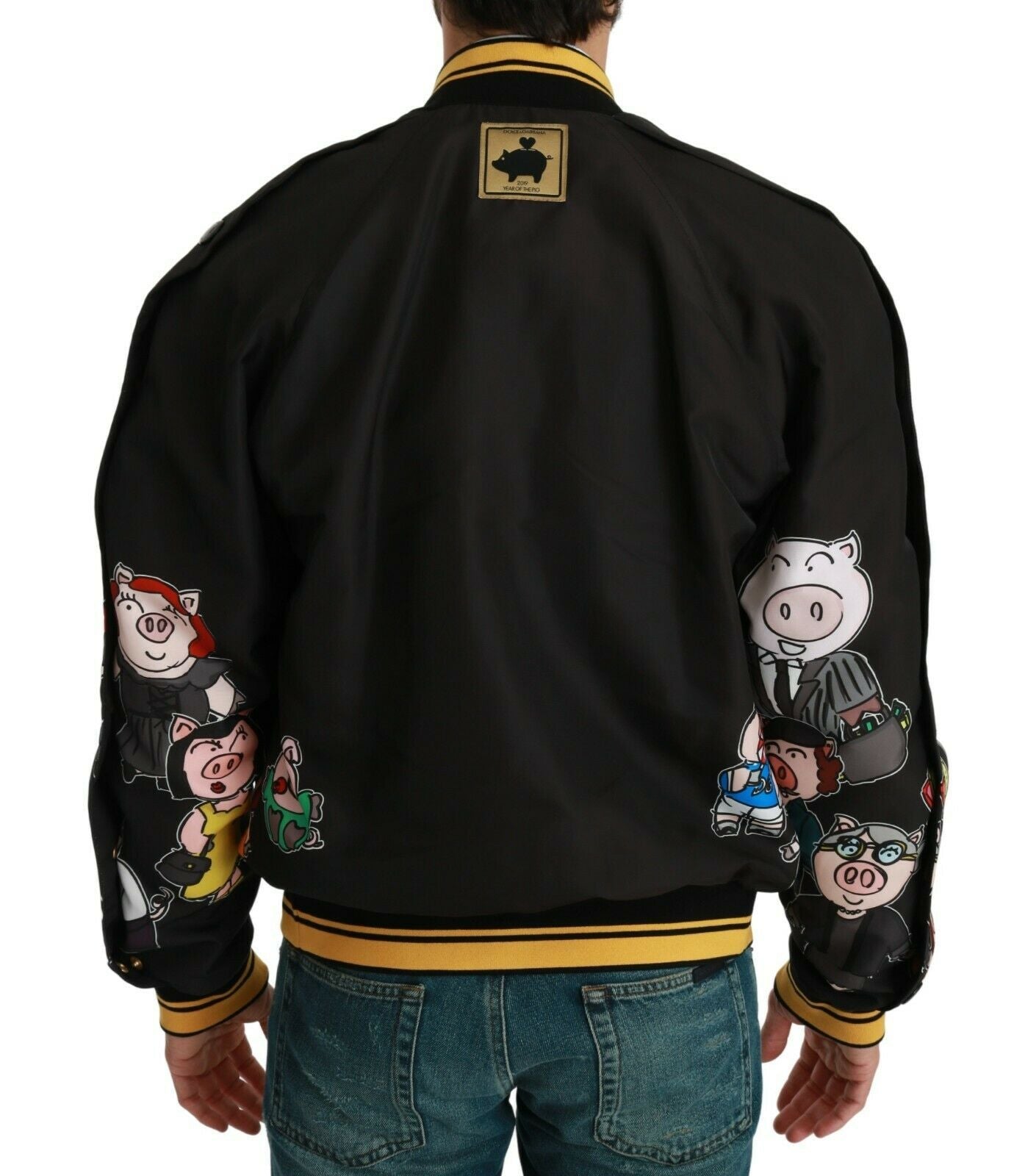- Multicolor Motive Bomber Style Jacket
