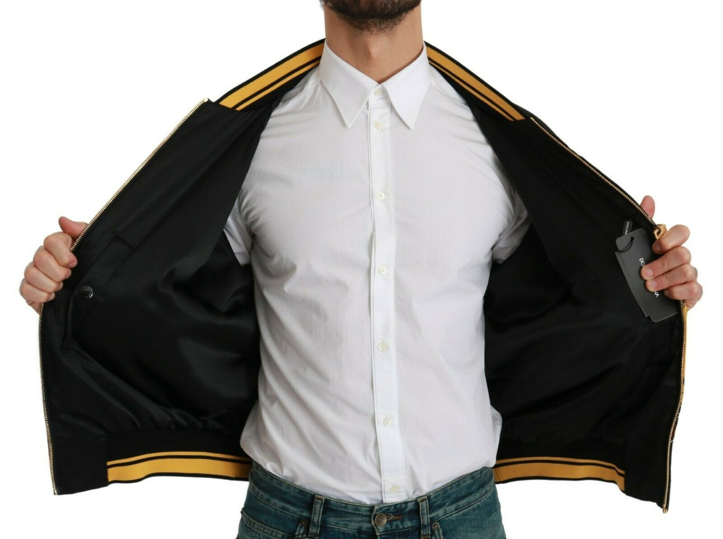 - Multicolor Motive Bomber Style Jacket