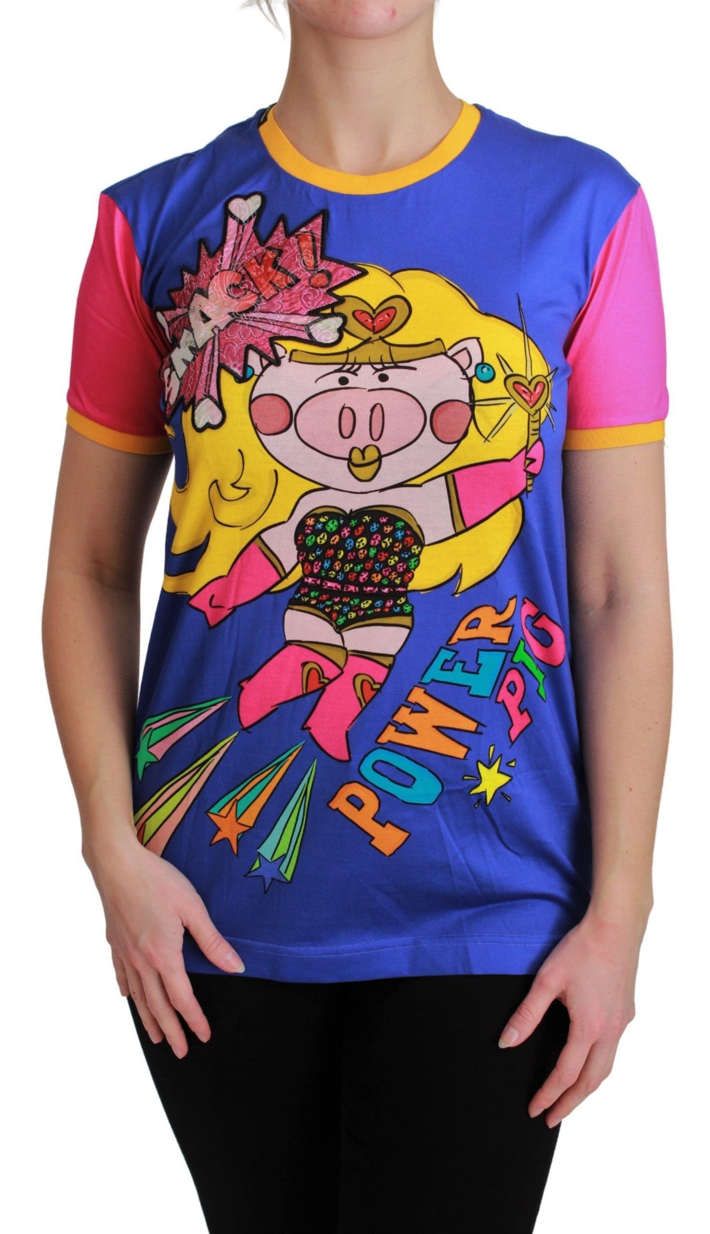 - Chic Crewneck Cotton Tee with Supergirl Motive