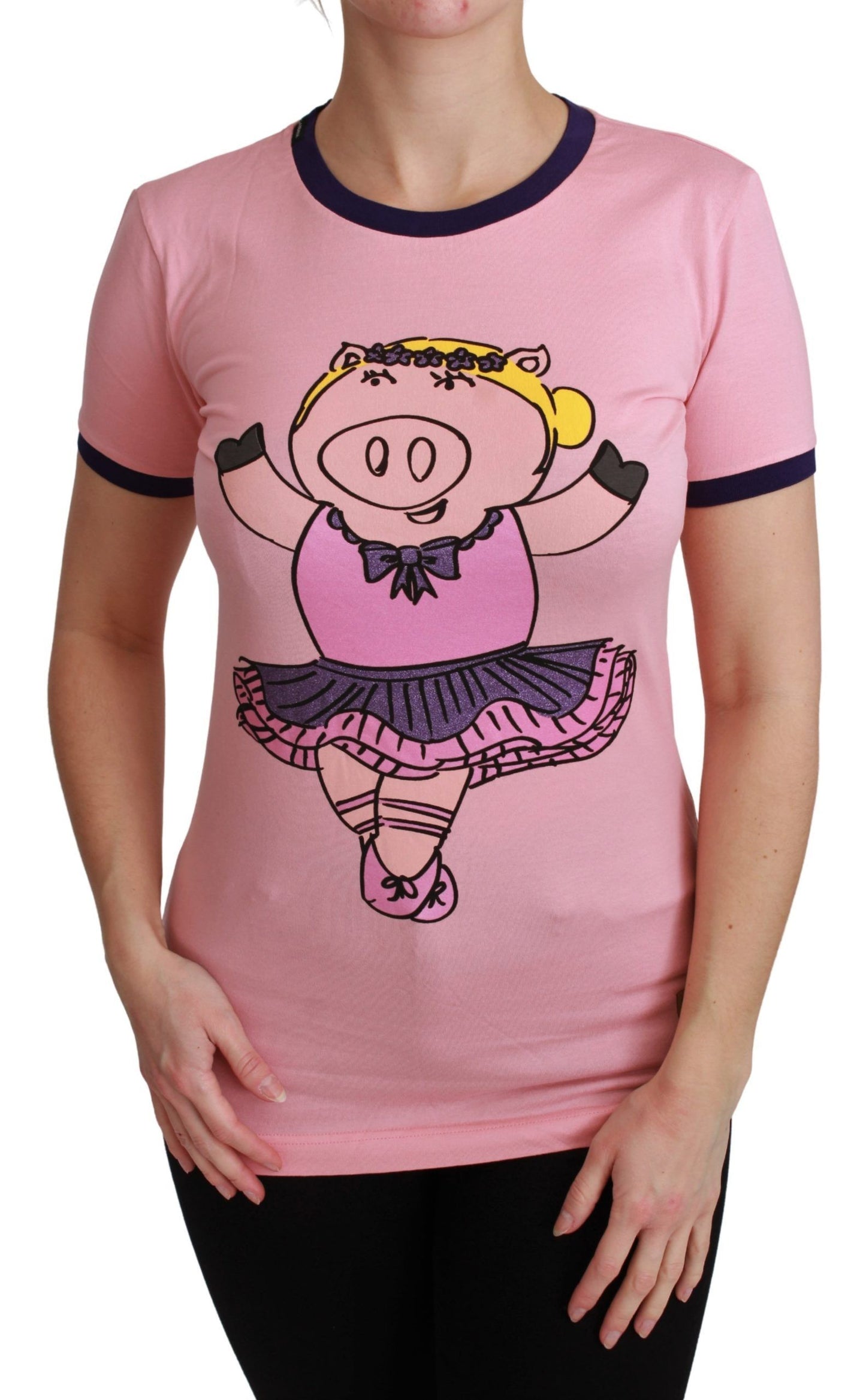 - Pink Crewneck Year of the Pig T-Shirt
