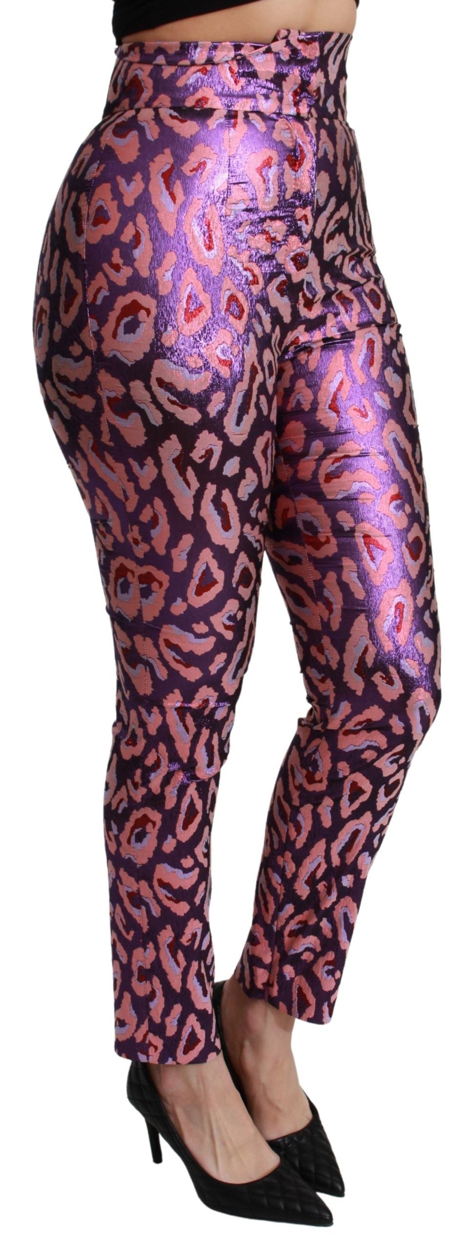- Chic Cropped High Waist Silk Blend Pants