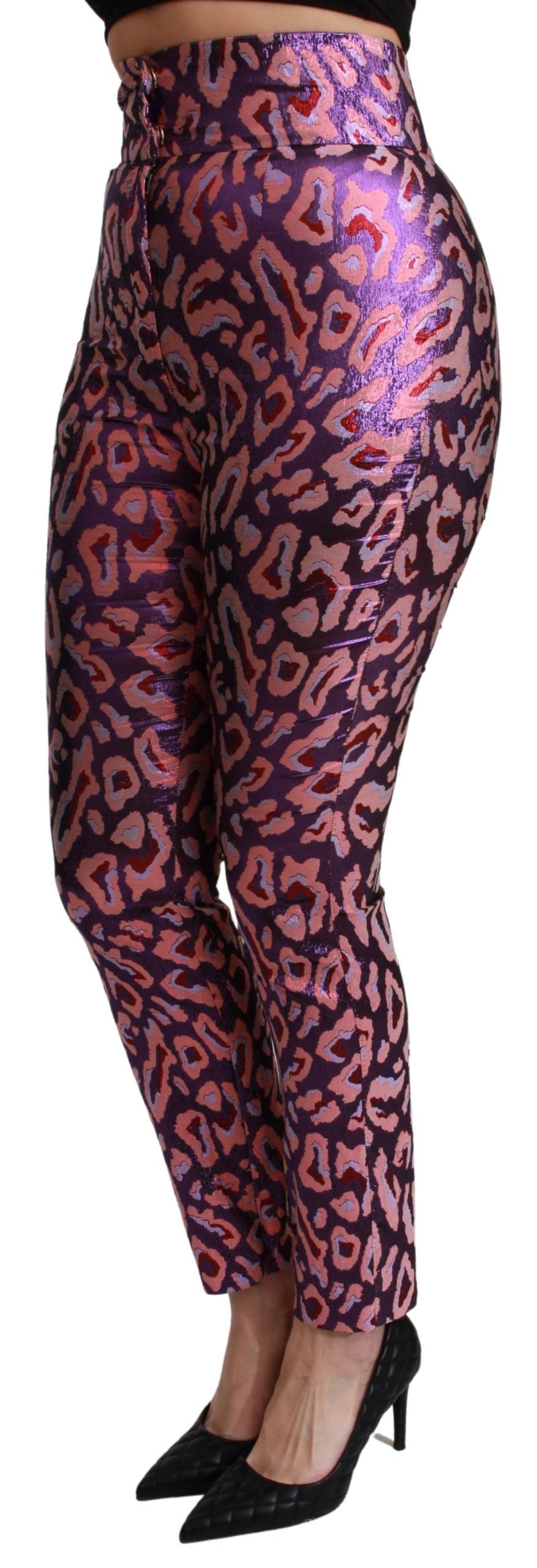 - Chic Cropped High Waist Silk Blend Pants