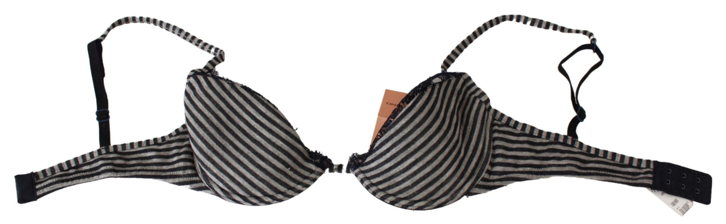 - Blue Stripes Lace Reggiseno Bra