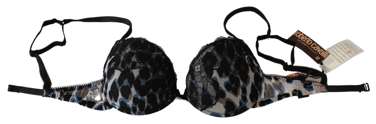 Elegant Black Lace Reggiseno Bra by Roberto Cavalli