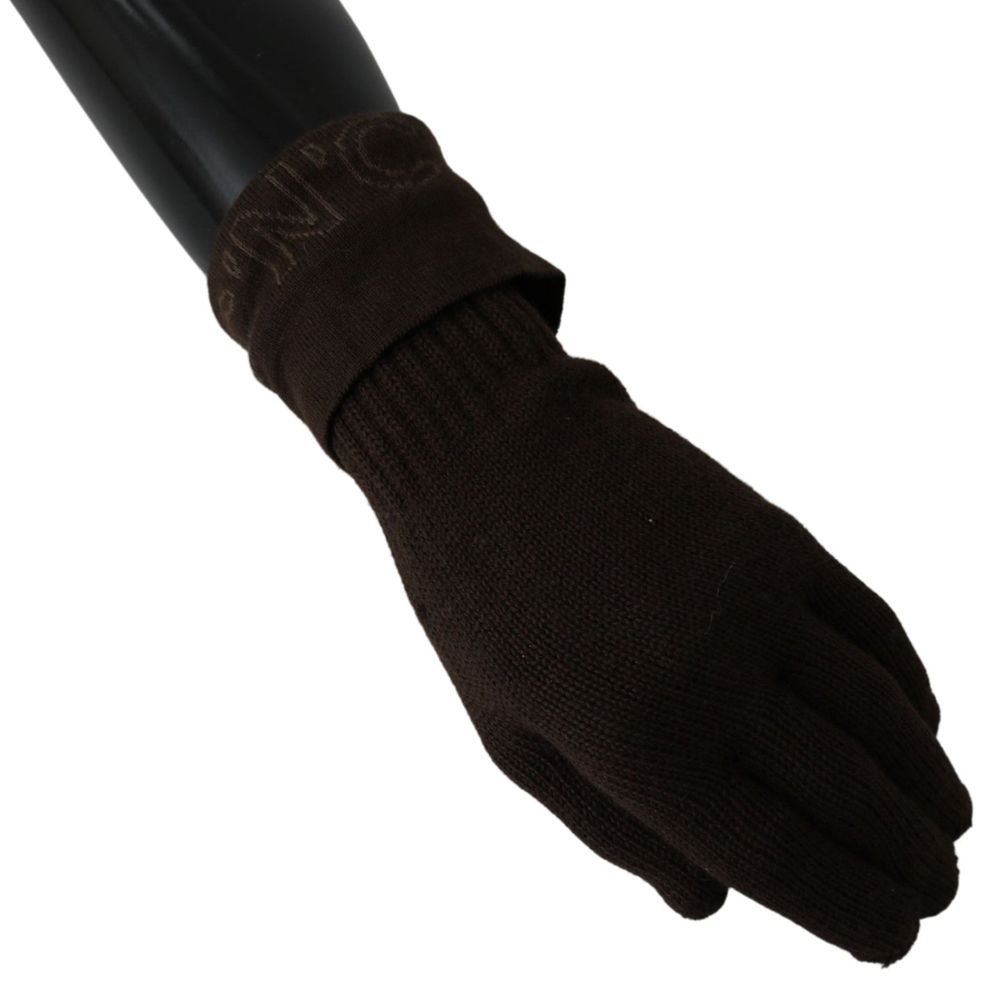 Elegant Brown Knitted Gloves - The Luxe Alliance