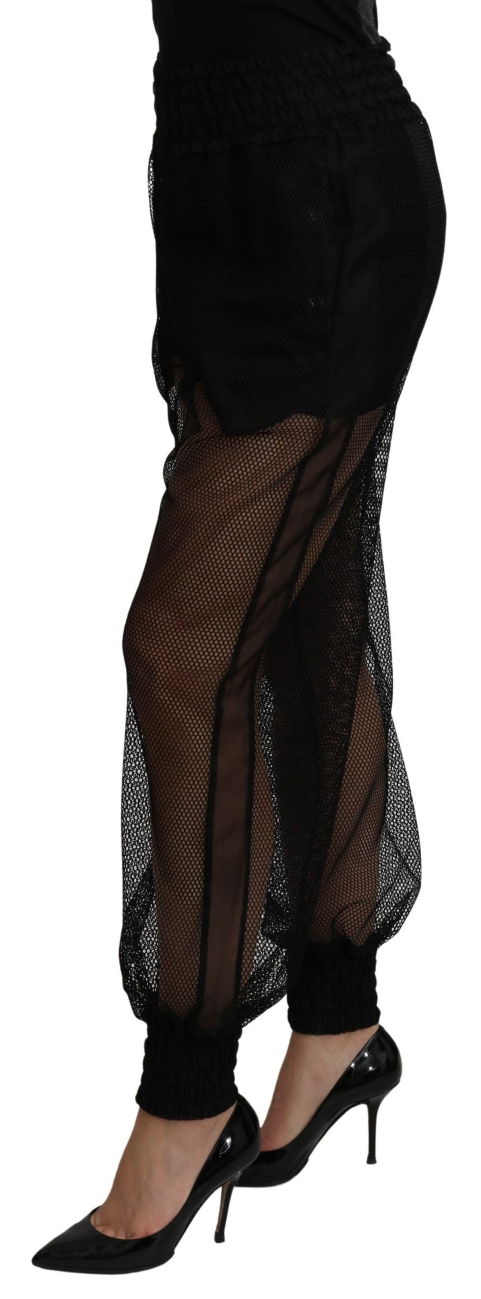 - Elegant High Waist Silk Blend Joggers