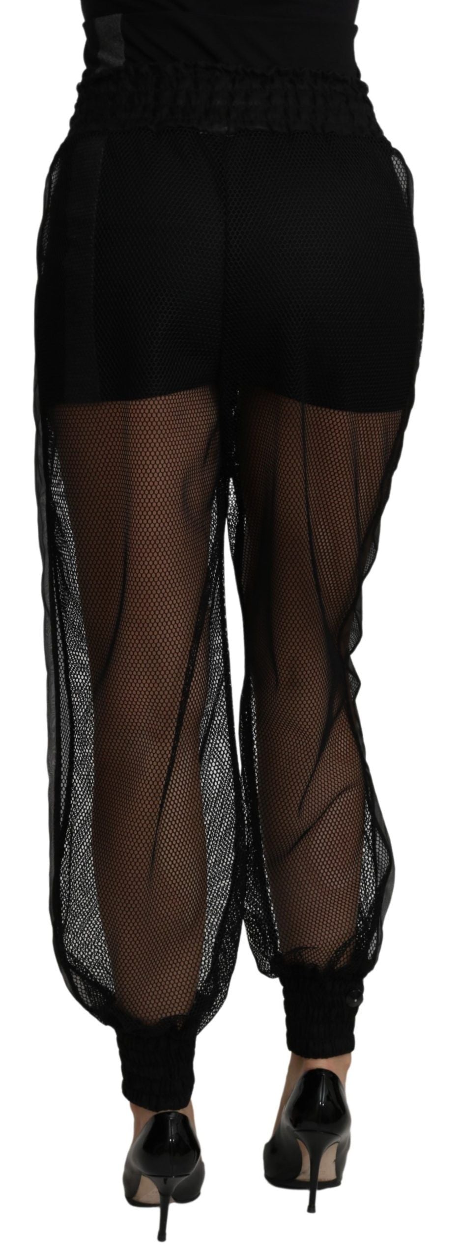 - Elegant High Waist Silk Blend Joggers