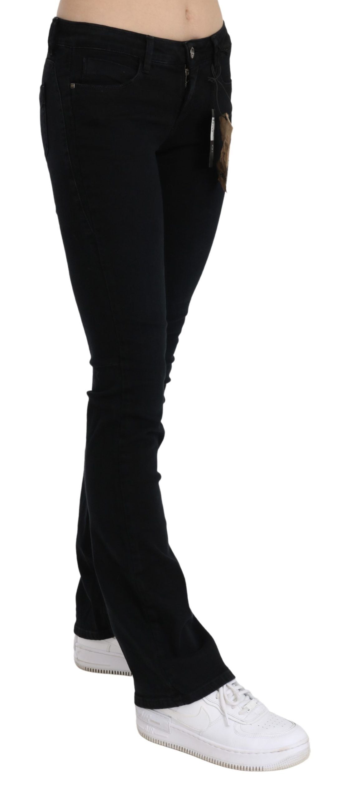 - Chic Black Slim Fit Low Waist Denim