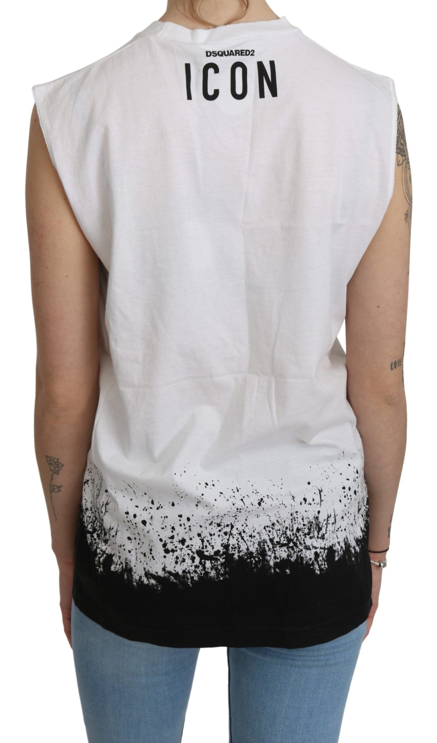 - Chic Sleeveless Cotton Crew Neck Top