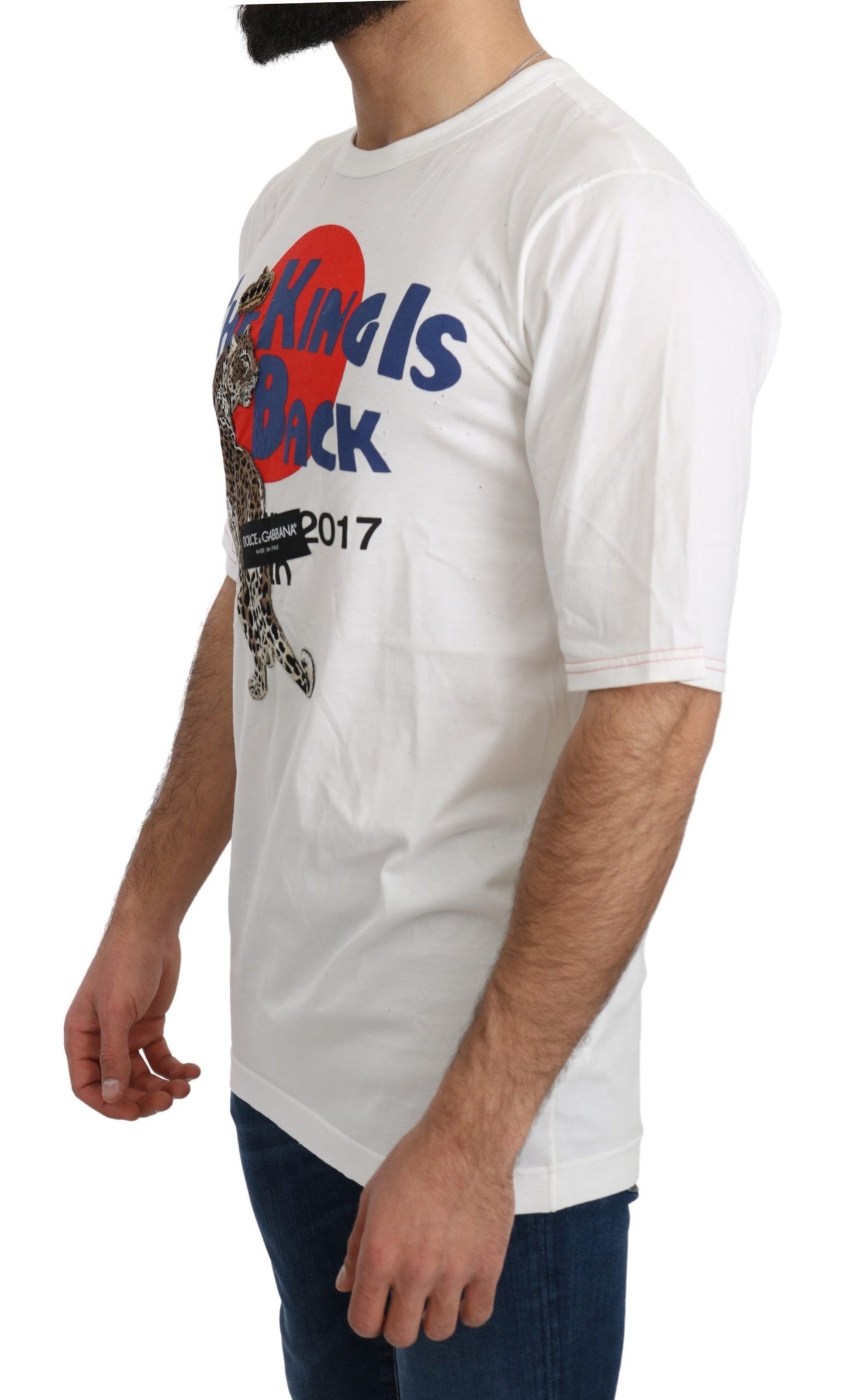 - Sleek Leopard Print Slim Fit Tee