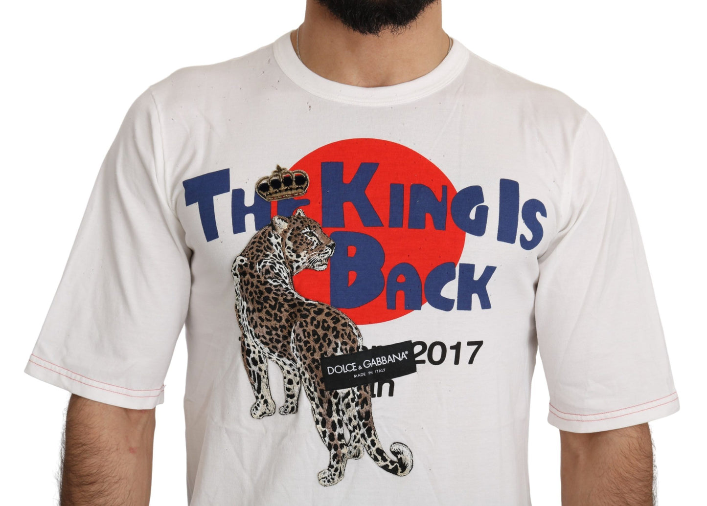 - Sleek Leopard Print Slim Fit Tee