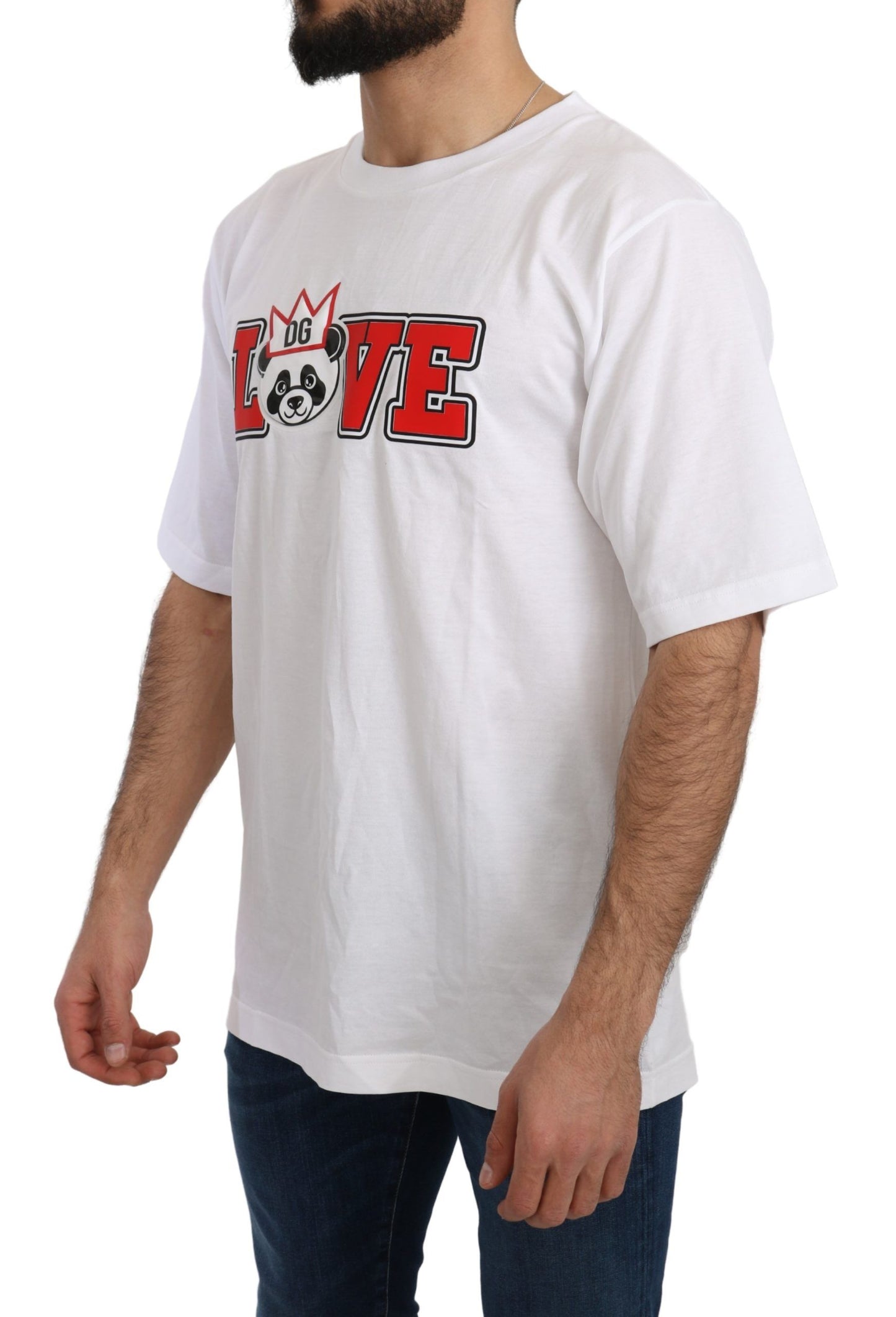- Panda Love Slim Fit Crewneck Tee