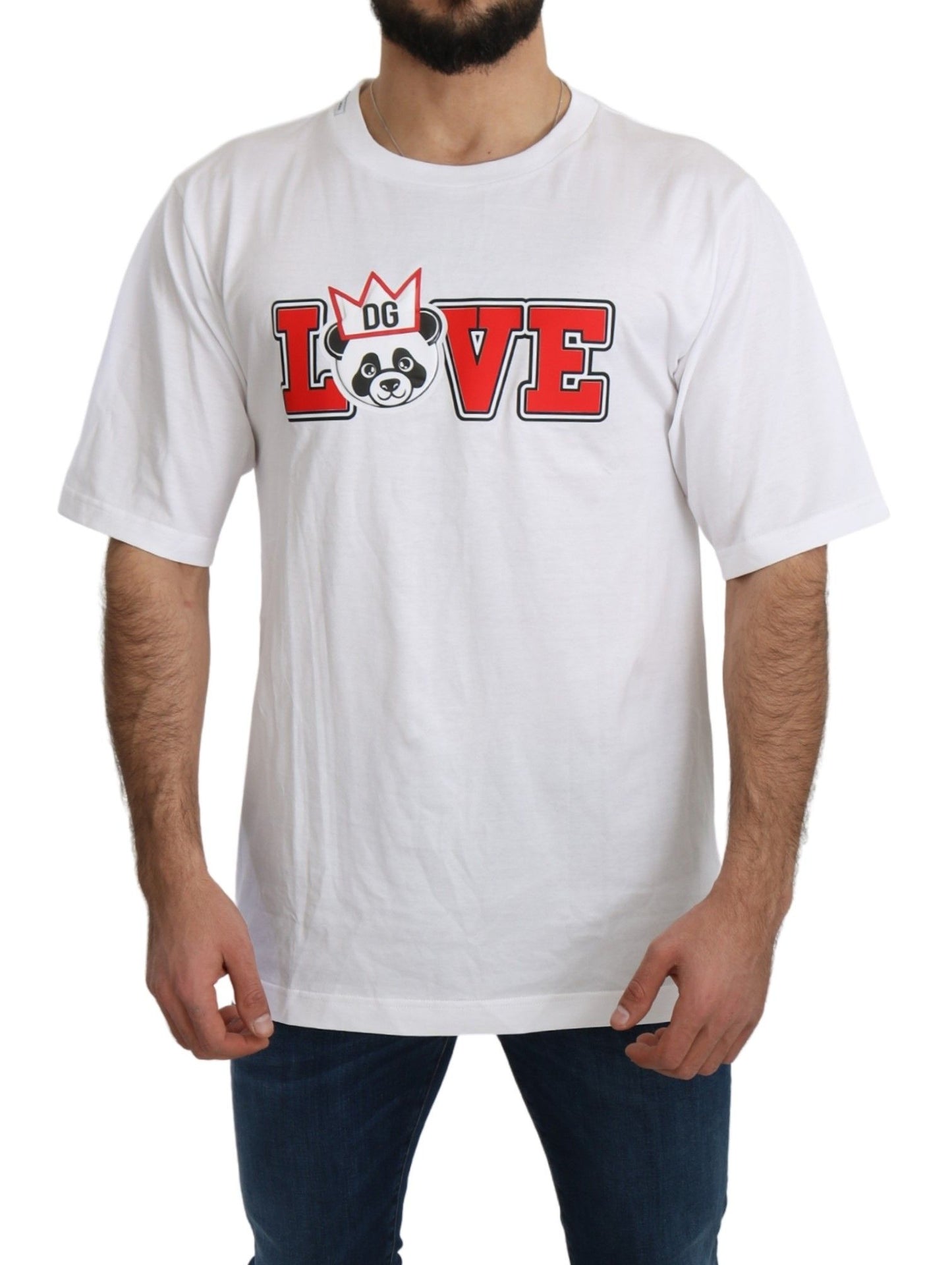 - Panda Love Slim Fit Crewneck Tee