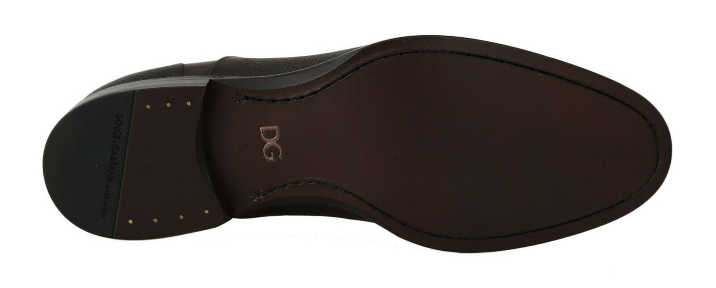 - Elegant Brown Leather Formal Lace-ups