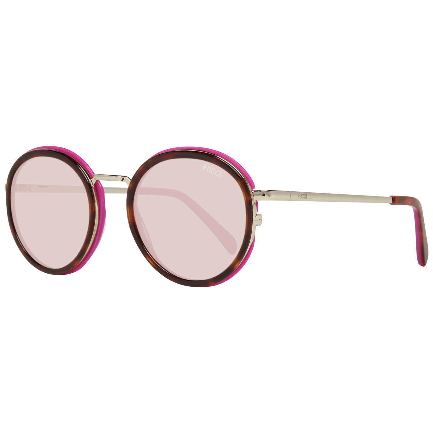Emilio Pucci Brown Round Women Sunglasses