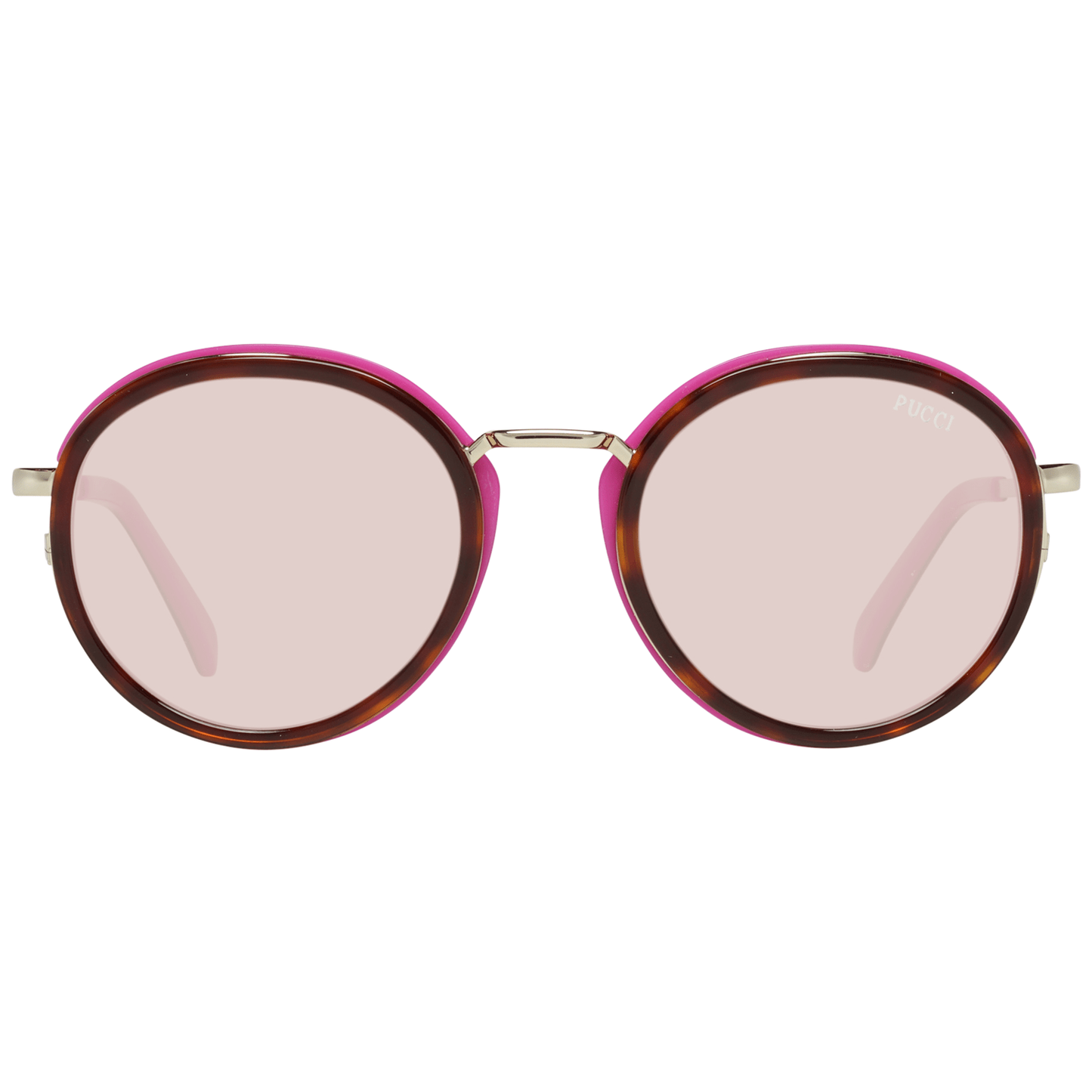 Emilio Pucci Brown Round Women Sunglasses