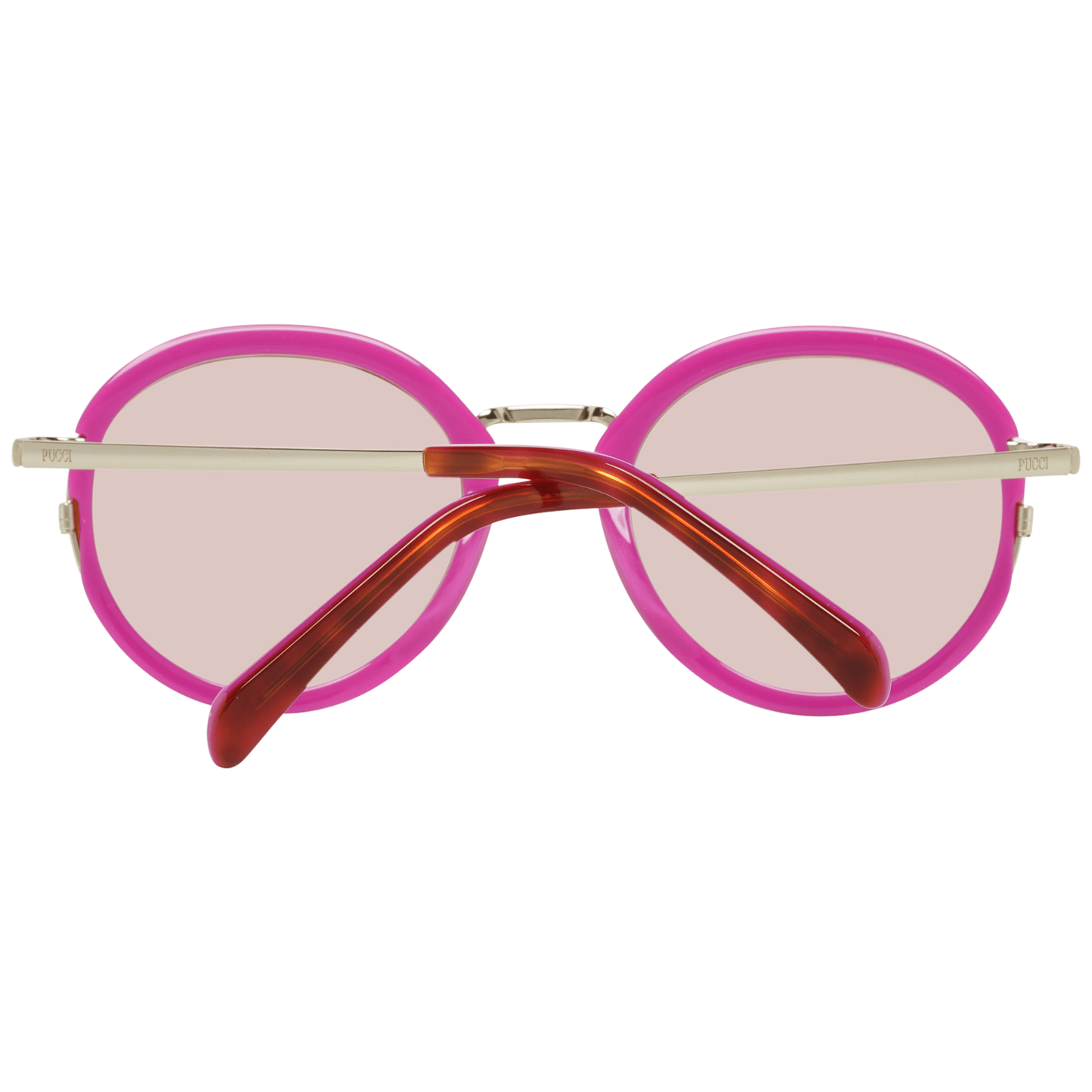 Emilio Pucci Brown Round Women Sunglasses