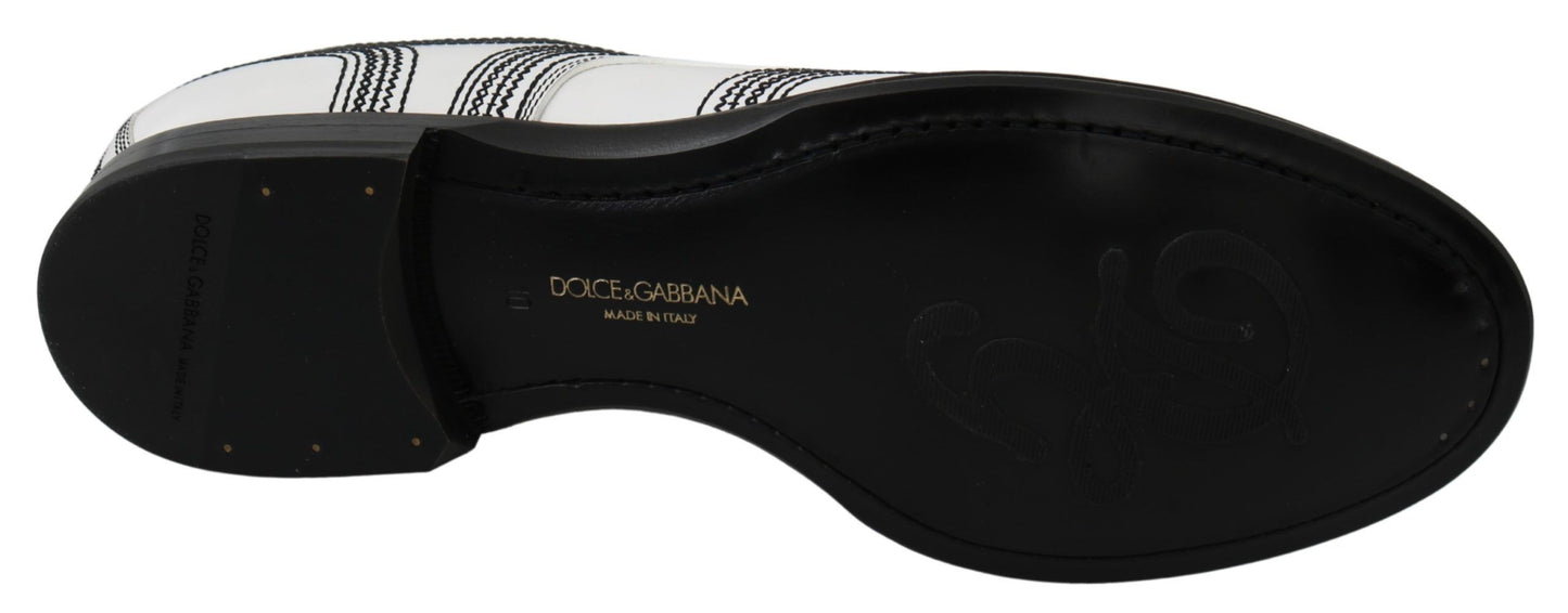 - Elegant White Leather Derby Shoes