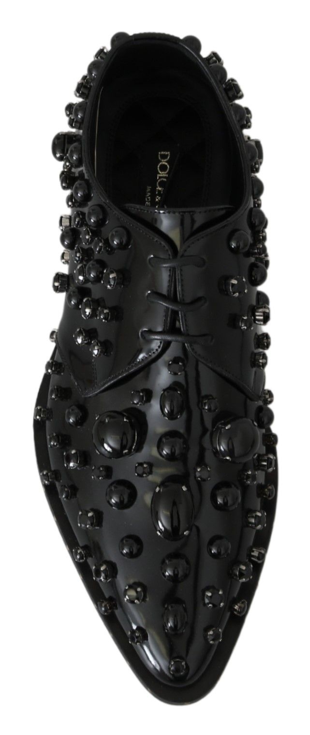 - Elegant Black Dress Shoes with Crystals