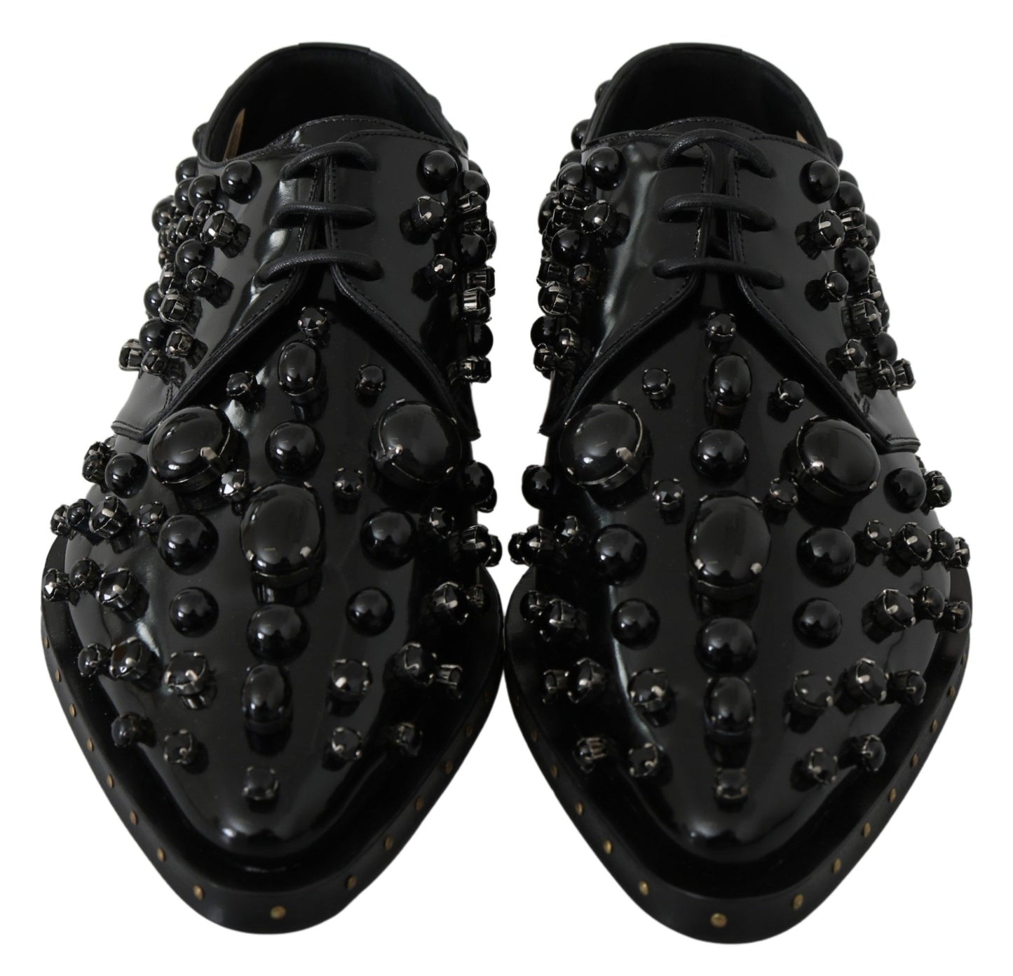 - Elegant Black Dress Shoes with Crystals
