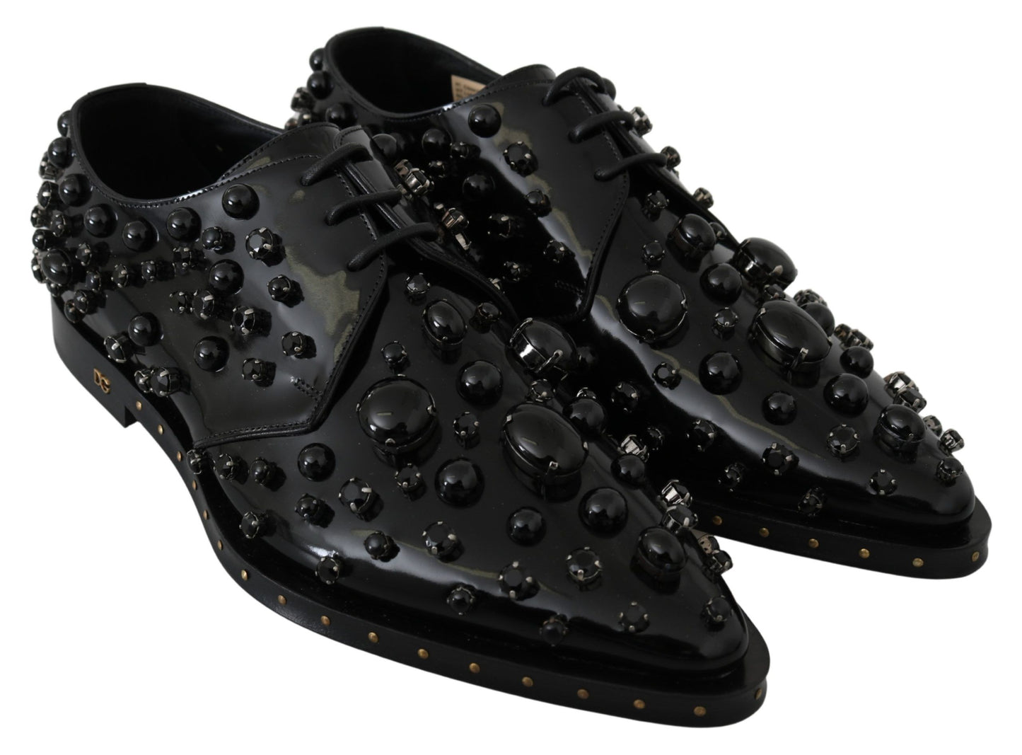 - Elegant Black Dress Shoes with Crystals