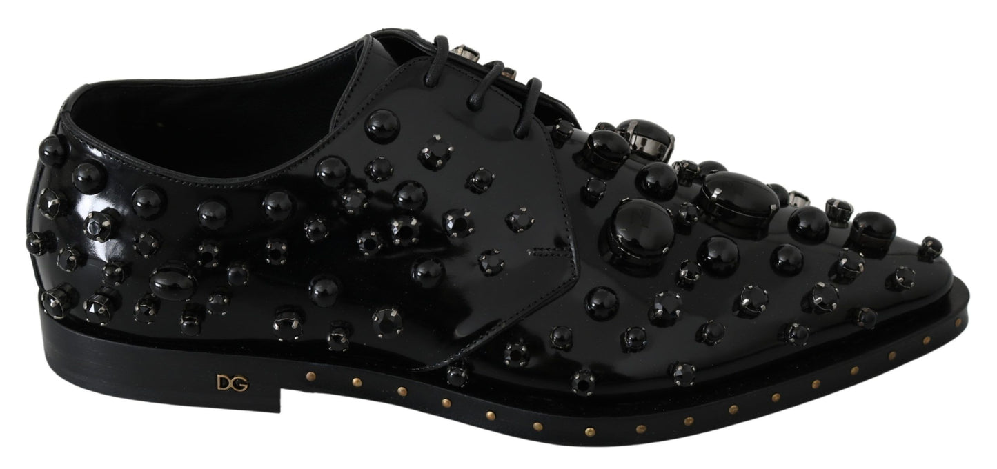 - Elegant Black Dress Shoes with Crystals