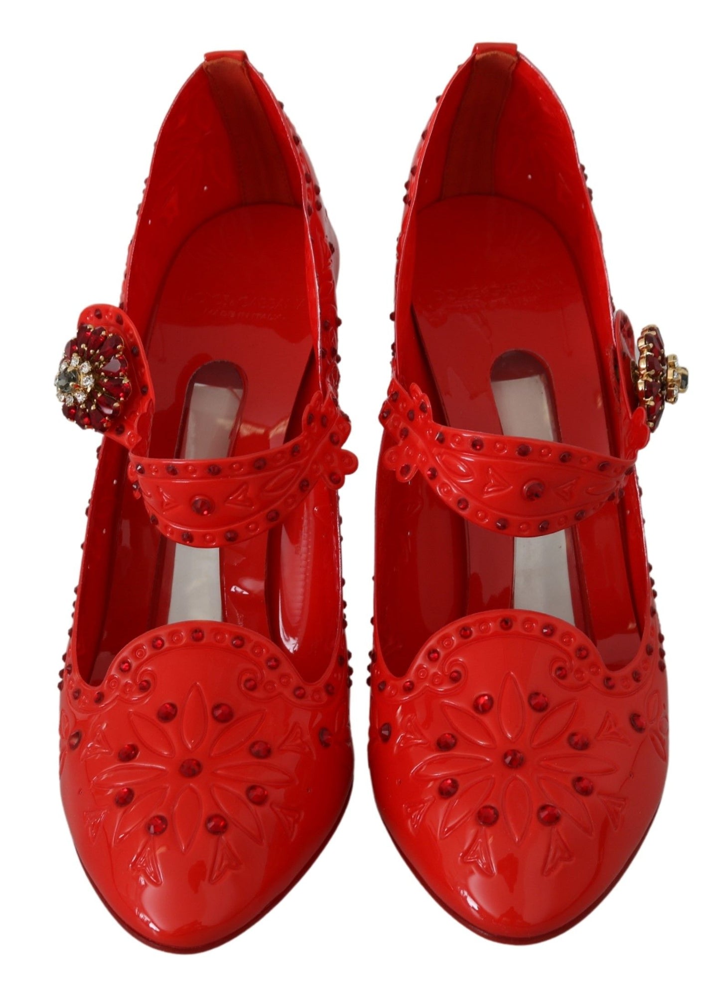Chic Red Crystal Cinderella Pumps by Dolce & Gabbana