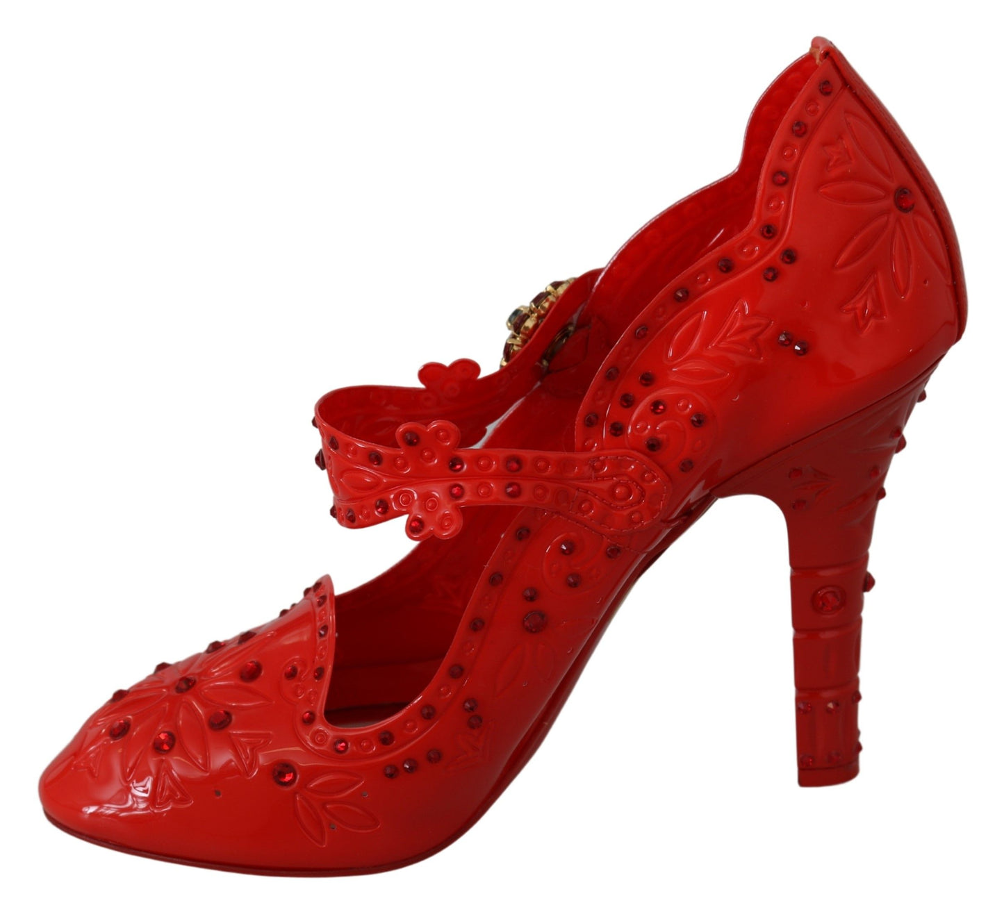 Chic Red Crystal Cinderella Pumps by Dolce & Gabbana