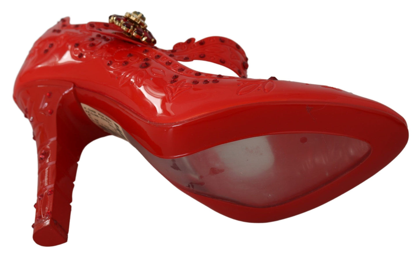 Chic Red Crystal Cinderella Pumps by Dolce & Gabbana