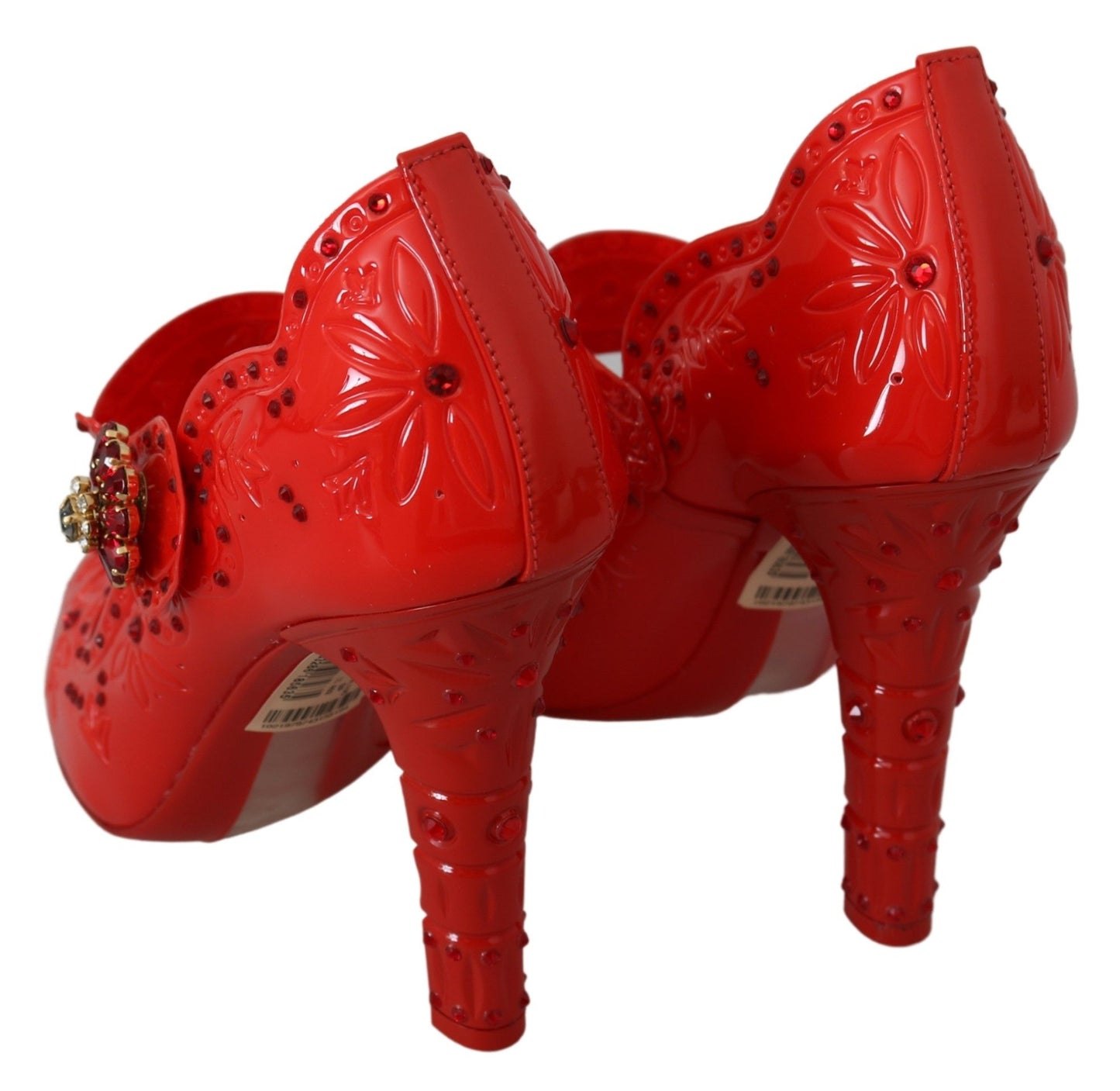 Chic Red Crystal Cinderella Pumps by Dolce & Gabbana