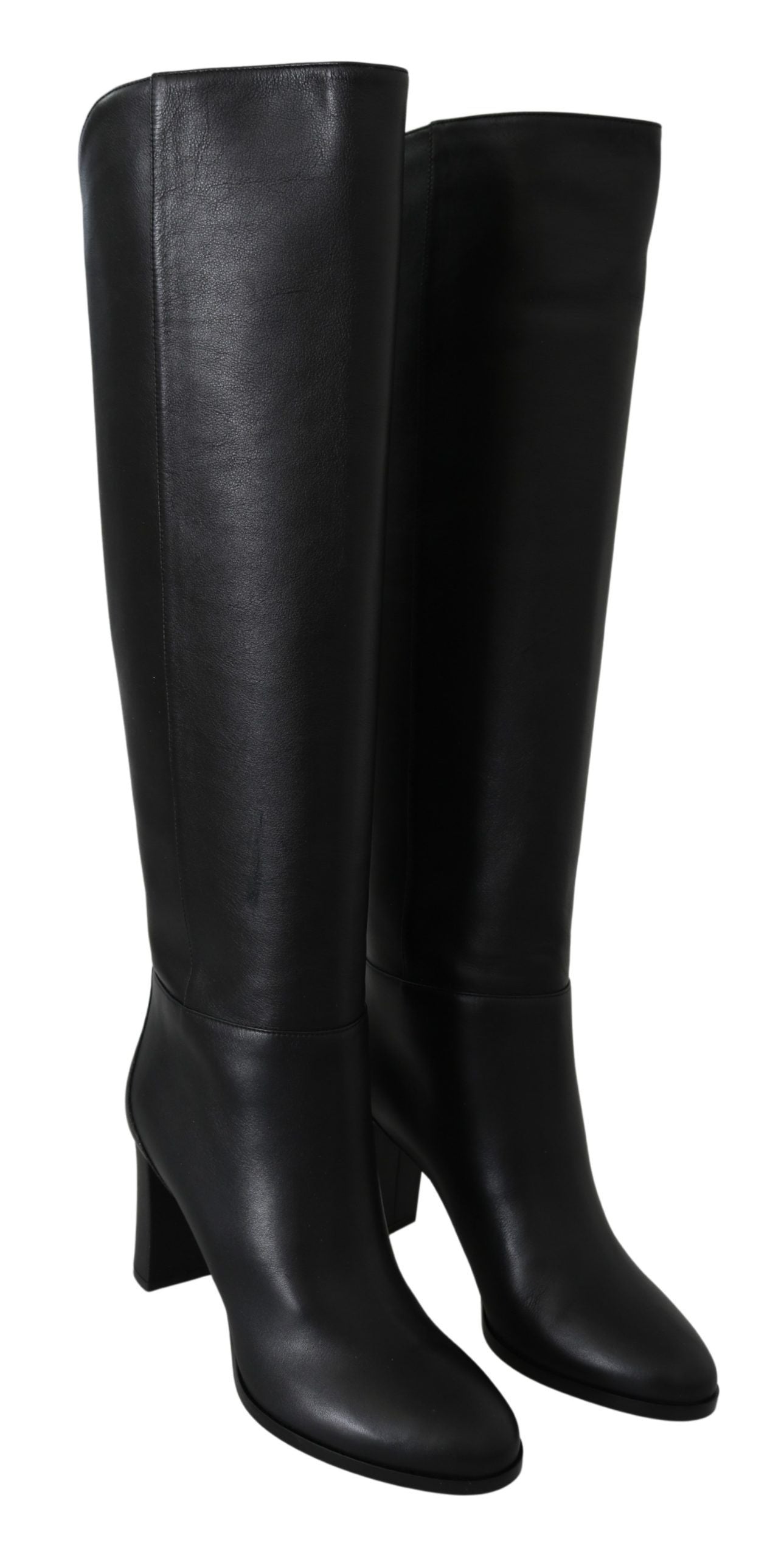 Jimmy Choo Madalie Elegant Black Calf Leather Heeled Boots