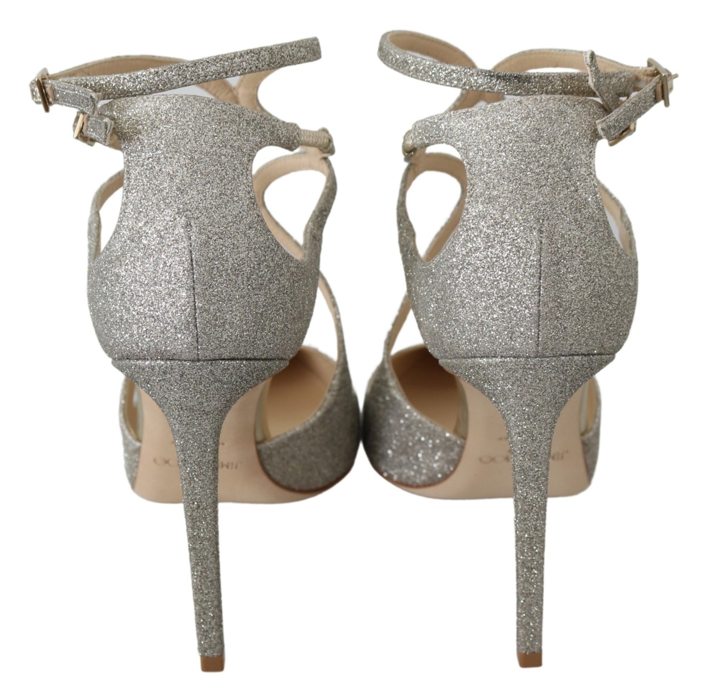 - Platinum Ice Lancer Leather Pumps - Elegance Refined