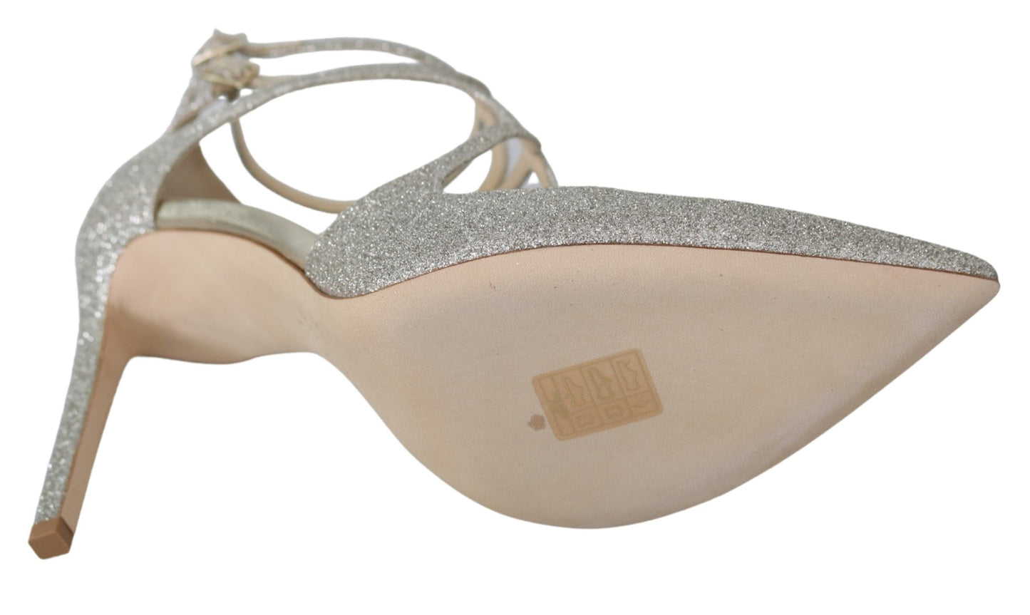 - Platinum Ice Lancer Leather Pumps - Elegance Refined