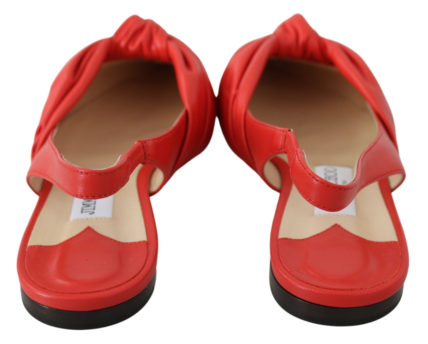 - Chic Red Pointed Toe Leather Flats
