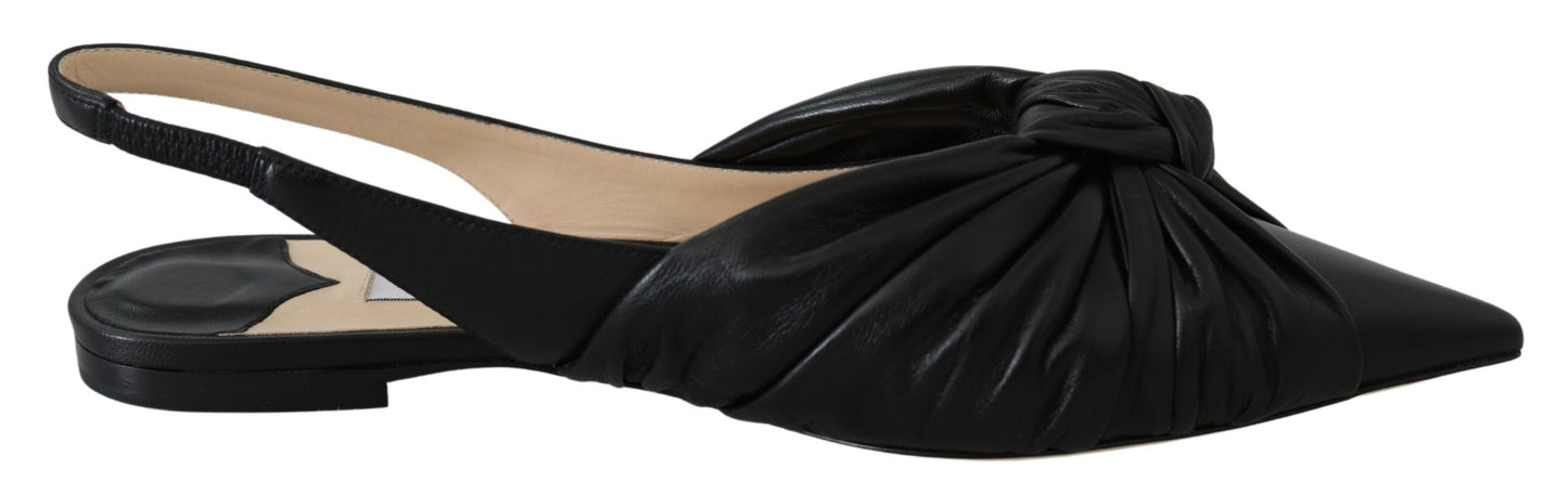 - Elegant Pointed Toe Leather Flats
