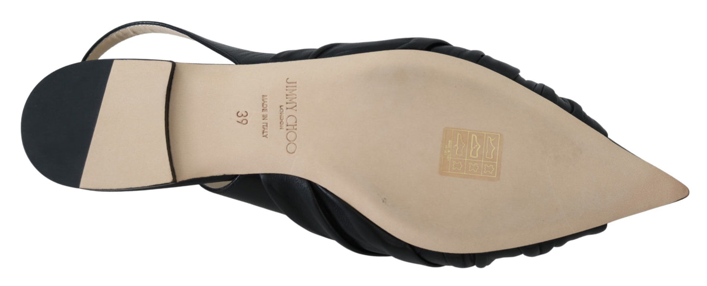 - Elegant Pointed Toe Leather Flats