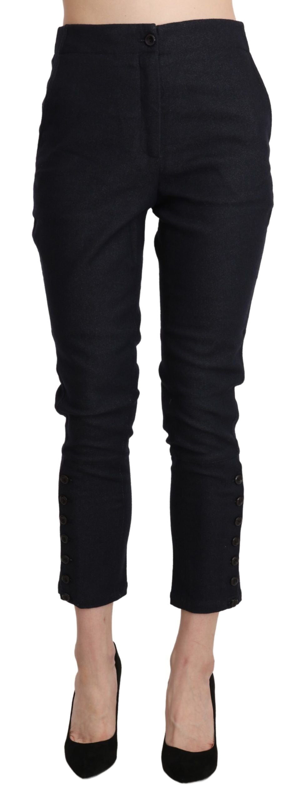 - Chic High Waist Cropped Capri Pants